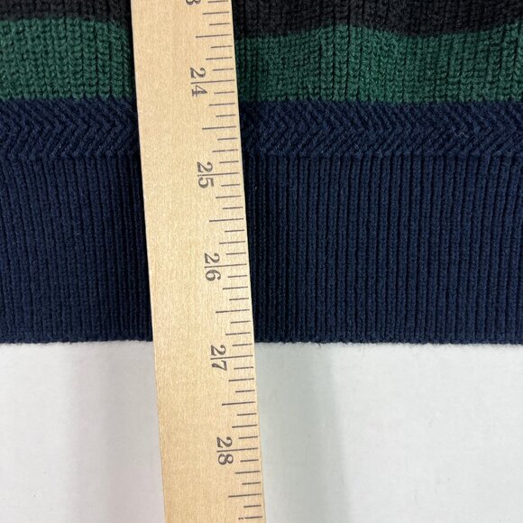 VTG 90s Nautica Knit Sweater Mens Fits Large Colorful Striped Crewneck Tag XL - Picture 11 of 13